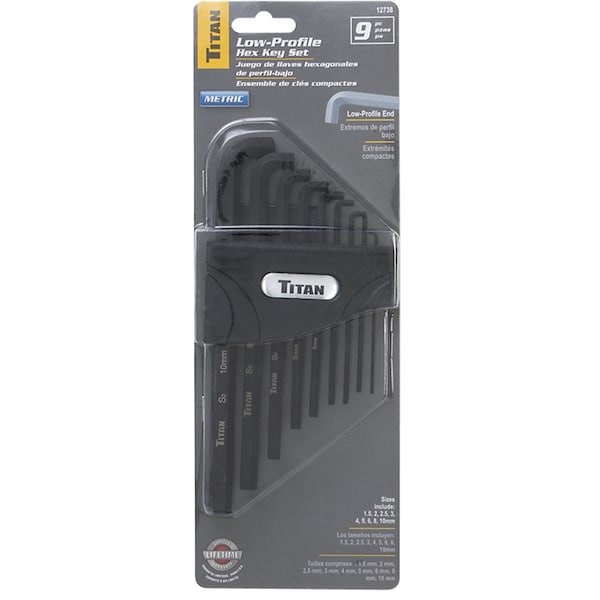 Stein World Titan 9-Piece Metric Low Profile Hex Key Set 12738 - main